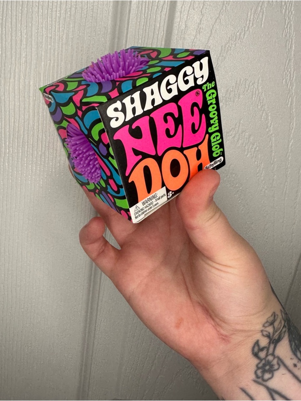 NeeDoh The Groovy Glob Squish Stress Ball Toy Nee Doh - Purple